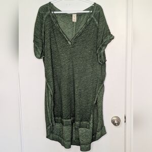 FREE PEOPLE WE THE FREE Burn Out tunic V-Neck TUNIC TOP